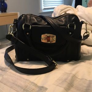 Faux leather crossbody purse